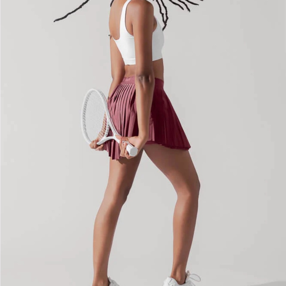 POPFLEX Ace ‘em Pleated Skort in desert rose - Picture 3 of 5